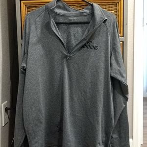 Gray workout quarter zip